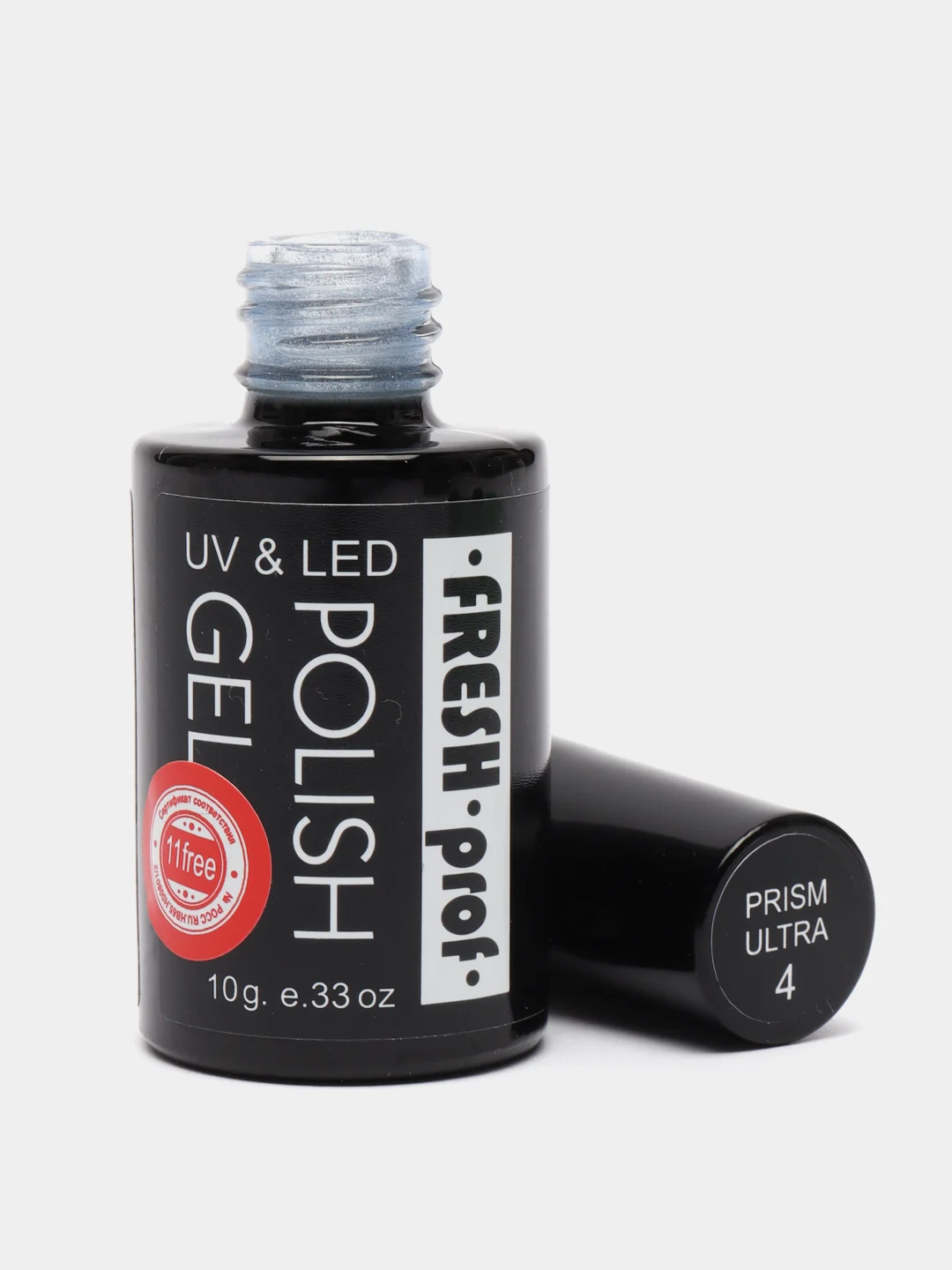Голубой гель-лак для ногтей Fresh Prof Prism Ultra, 10г с шиммером глиттером блеском светоотражающ