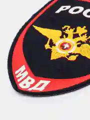 Угольный нашивка шеврон вышитый и пластизолевый "Полиция МВД"