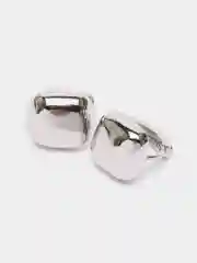 Серебряный серьги скругленные