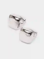 Серебряный серьги скругленные