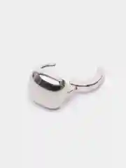 Серебряный серьги скругленные