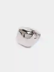 Серебряный серьги скругленные