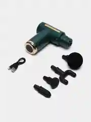 Тёмно-зелёный мышечный массажер для тела Fascial Gun, перкуссионный, фасциальный