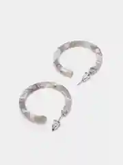 Серебряный набор женский серьги кольца конго,5 пар