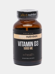 БАД к пище aTech Nutrition Premium Витамин D3, 5000 МЕ, 60 капсул
