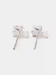 Серебряный серьги "Сердце"
