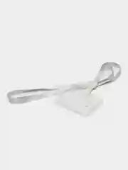 Серый бейджик-чехол для карт и пропусков, на веревке, с резинкой