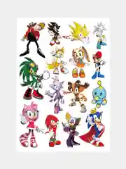 Алый татуировка временная, переводная, детская Соник Sonic, Щенячий патруль
