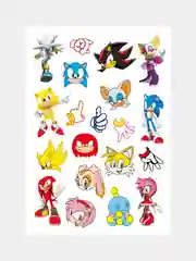 Алый татуировка временная, переводная, детская Соник Sonic, Щенячий патруль