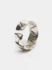 Серебряный рельефное кольцо "Змея", открытое