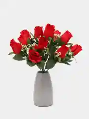 Белый искусственные розы, букет, 12 шт