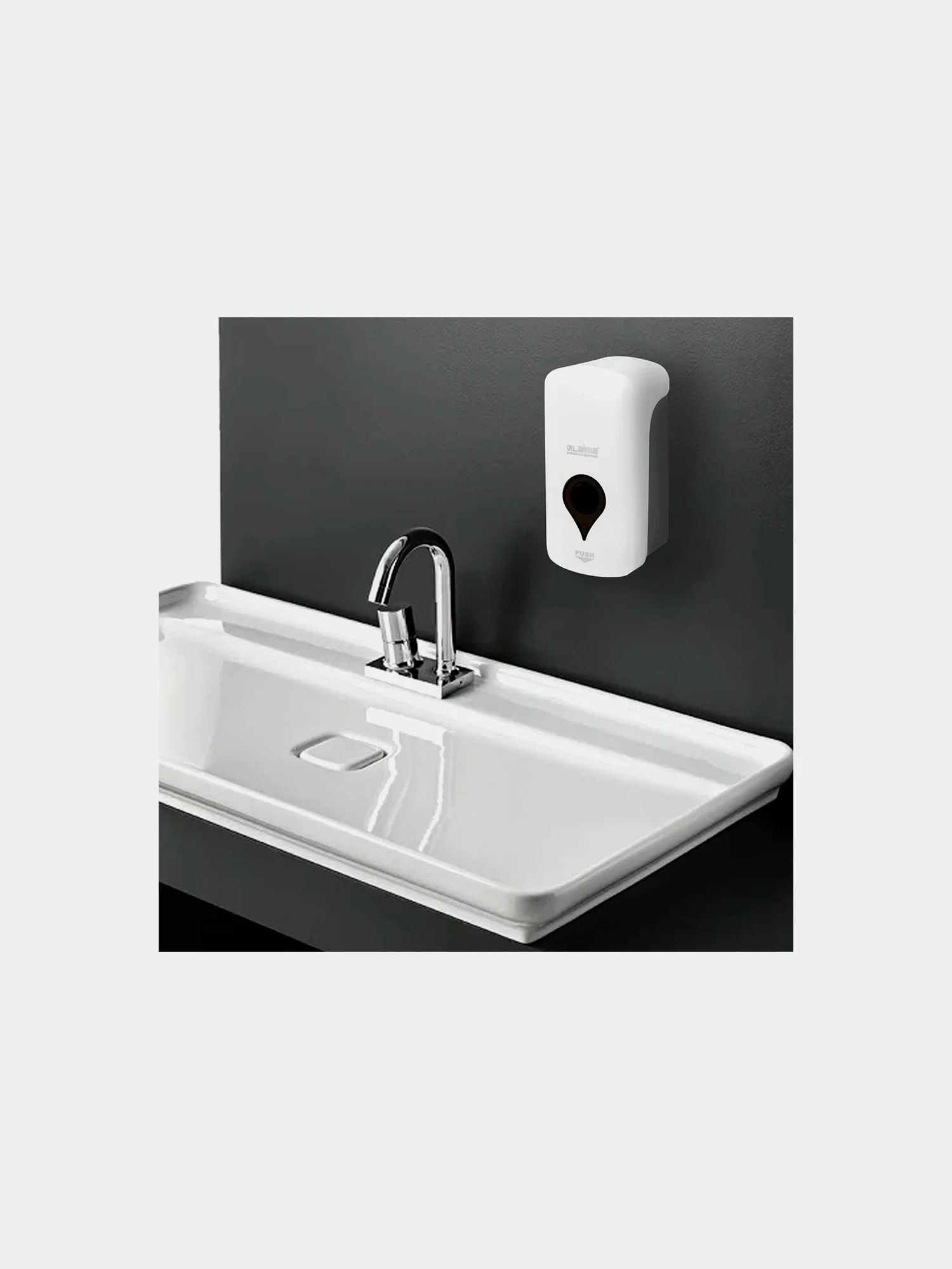 Дозатор для мыла-пены ULTRA LAIMA PROFESSIONAL, НАЛИВНОЙ, 1 л, белый, ABS-пластик, 606832