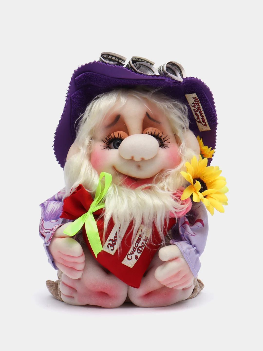 Бежевый меланж игрушка "Домовенок"