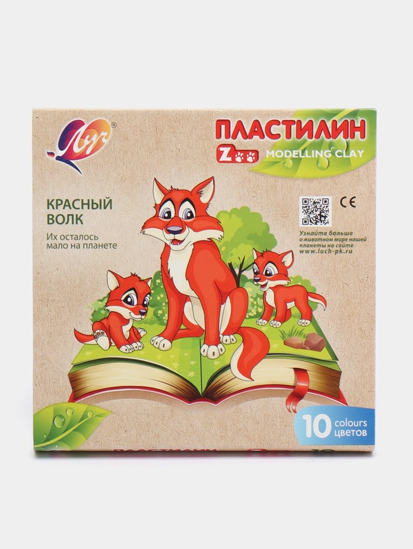 Пластилин Луч ZOO 6цв.(90г), 8цв.(120г), 10цв.(150г), 12цв.(180г), 16цв.(240г), 24цв.(360г