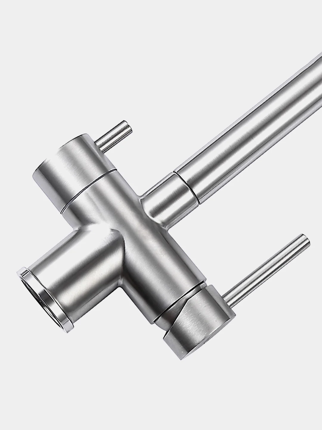 Серый смеситель для кухни Frap F43899-3, из нержавеющей стали, с фильтром подключения воды