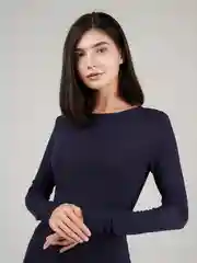 Синий milena21 Платье-лапша