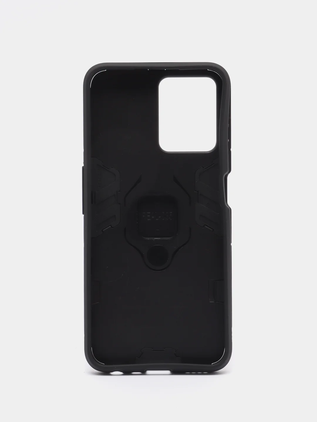 Черный чехол противоударный с кольцом-держателем на Realme C35 (Реалми С35)
