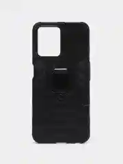 Черный чехол противоударный с кольцом-держателем на Realme C35 (Реалми С35)