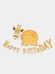 Черный гирлянда Happy birthday
