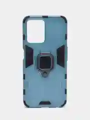 Синий меланж чехол противоударный с кольцом-держателем на Realme C35 (Реалми С35)