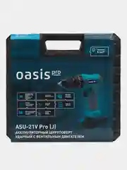 Голубой аккумуляторный шуруповерт Oasis ASU-21V Pro