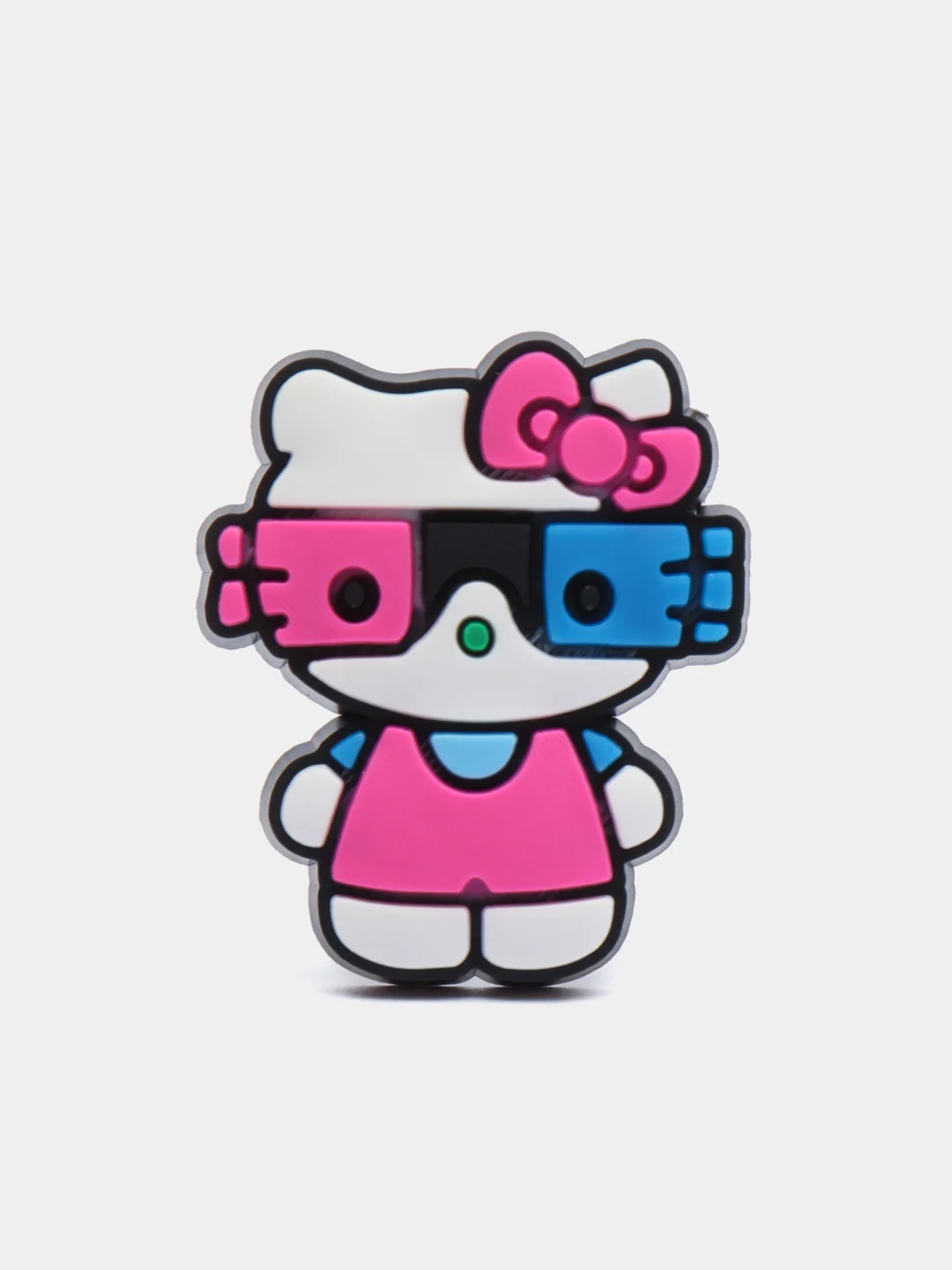 Голубой джиббитсы для украшения обуви сабо/крокс Джибитс "Hello kitty"