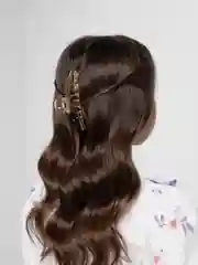 Желтый заколка Крабик лёд 90х30х5