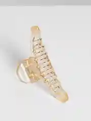 Желтый заколка Крабик лёд 90х30х5