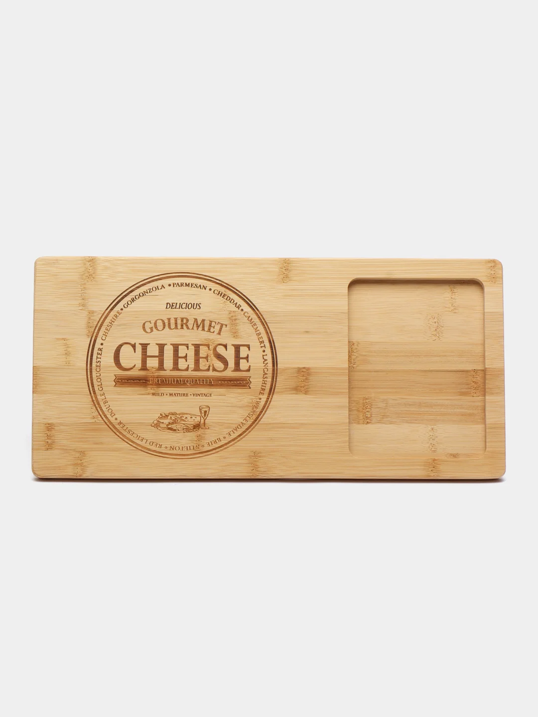 Набор для подачи сыра Доляна Cheese: 3 ножа, доска, бамбук