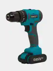 Голубой аккумуляторный шуруповерт Oasis ASU-12V Pro, ударный, бесщеточный