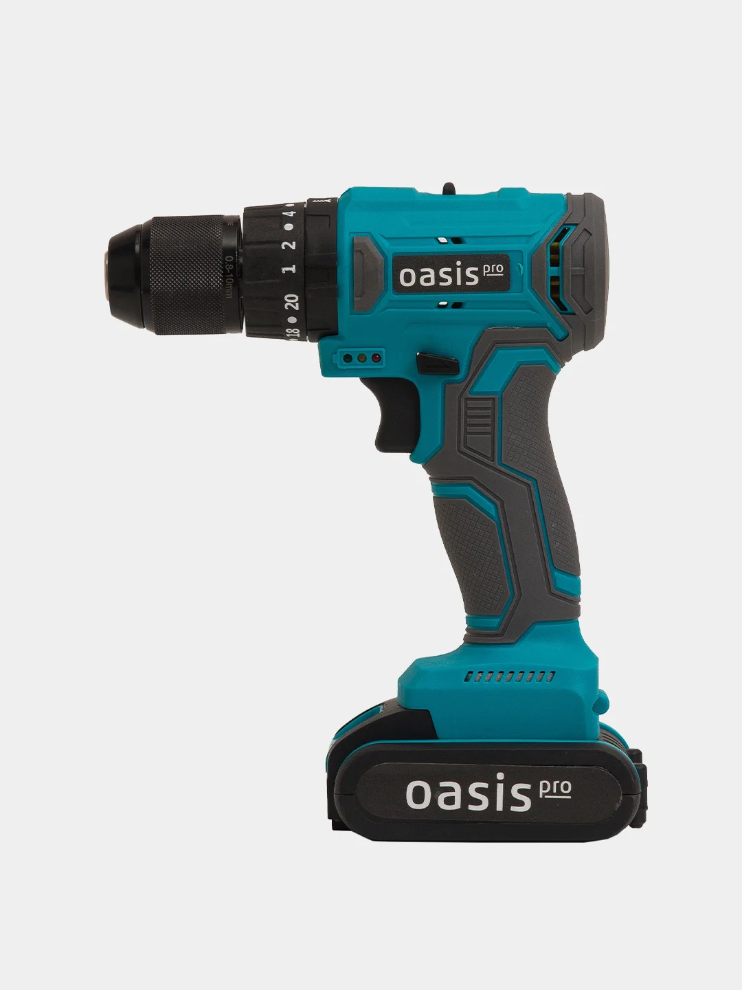 Голубой аккумуляторный шуруповерт Oasis ASU-12V Pro, ударный, бесщеточный