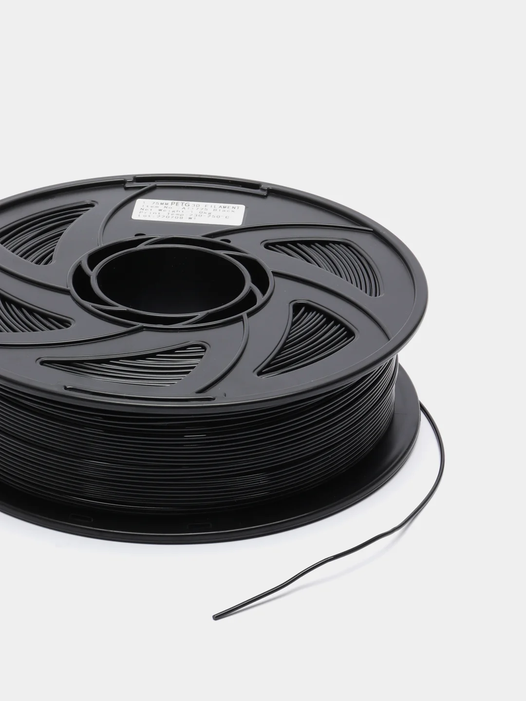 Черный пластик филамент для 3D принтера PETG, 1 кг, 1,75 мм