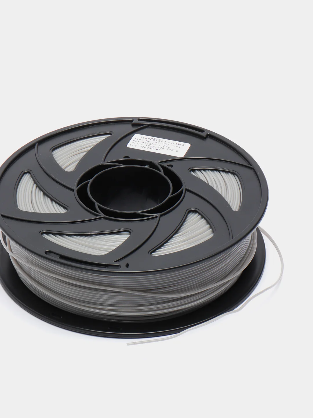 Серый пластик филамент для 3D принтера PETG, 1 кг, 1,75 мм