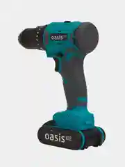 Голубой аккумуляторный шуруповерт Oasis ASU-14V Pro, ударный, бесщеточный