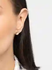 Золотой серьги скругленные