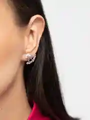 Серебряный серьги "Цветы"