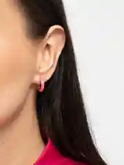 Розовый серьги "Бублики"