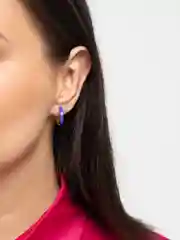 Фиолетовый серьги "Бублики"