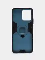 Синий меланж чехол противоударный с кольцом-держателем на Realme C30