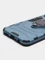 Синий меланж чехол противоударный с кольцом-держателем на Realme C30