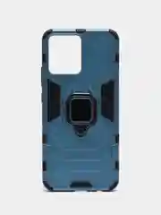 Синий меланж чехол противоударный с кольцом-держателем на Realme C30