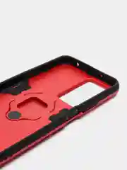 Красный чехол противоударный на Xiaomi Poco F4, с кольцом-держателем