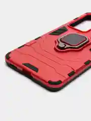 Красный чехол противоударный на Xiaomi Poco F4, с кольцом-держателем
