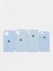Голубой чехол Silicone Case для iPhone (айфон) 7, 8, XS, XR, 11, 12, 13, XS Max, Pro, Max, Plus, силиконовый