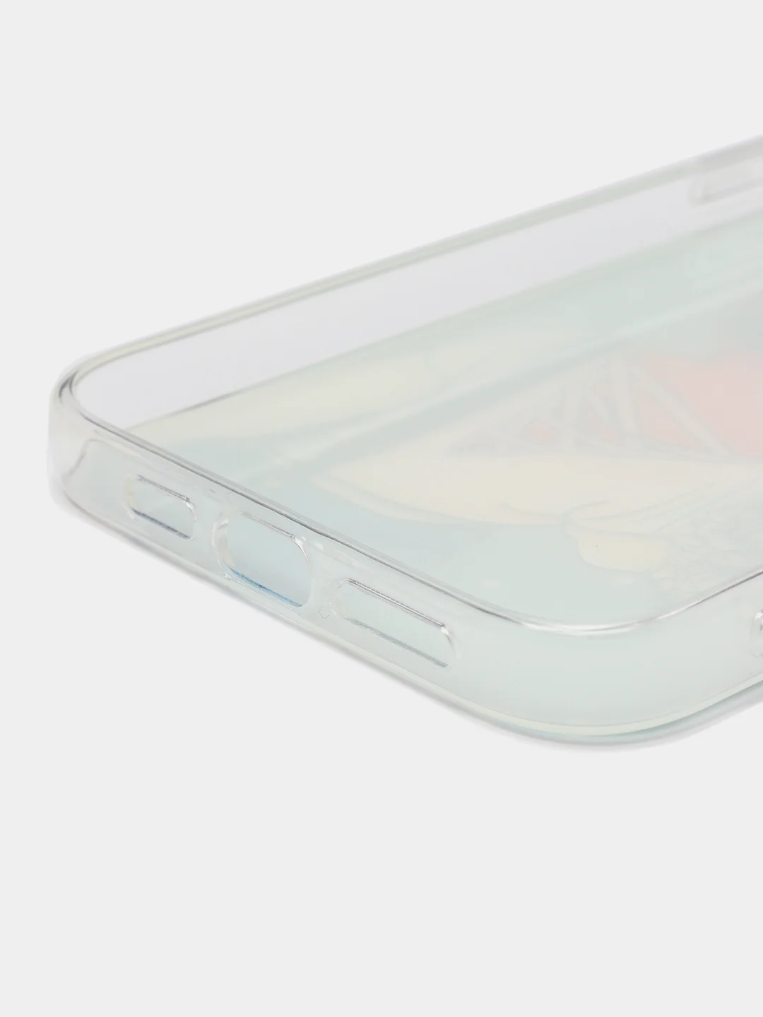 Тёмно-серый силиконовый чехол на Apple iPhone 14 Pro Max / Айфон 14 Про Макс прозрачный, с рисунком