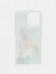 Тёмно-серый силиконовый чехол на Apple iPhone 14 Pro Max / Айфон 14 Про Макс прозрачный, с рисунком