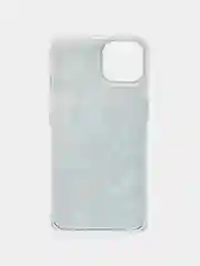 Бирюзовый силиконовый чехол на Apple iPhone 14 / Айфон 14 прозрачный, с рисунком, защита камеры