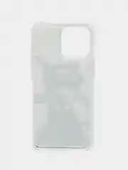 Серый силиконовый чехол на Apple iPhone 14 Pro Max / Айфон 14 Про Макс прозрачный, с рисунком
