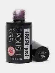 Марсала гель лак для ногтей Fresh Prof Charmel, 10г с глиттером, бордовый, бежевый, голубой