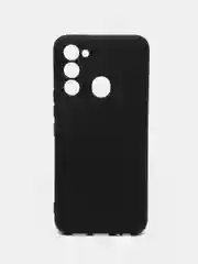 Черный чехол для Tecno Spark 8C / Tecno Go 2022, с защитой камеры и бархатом внутри